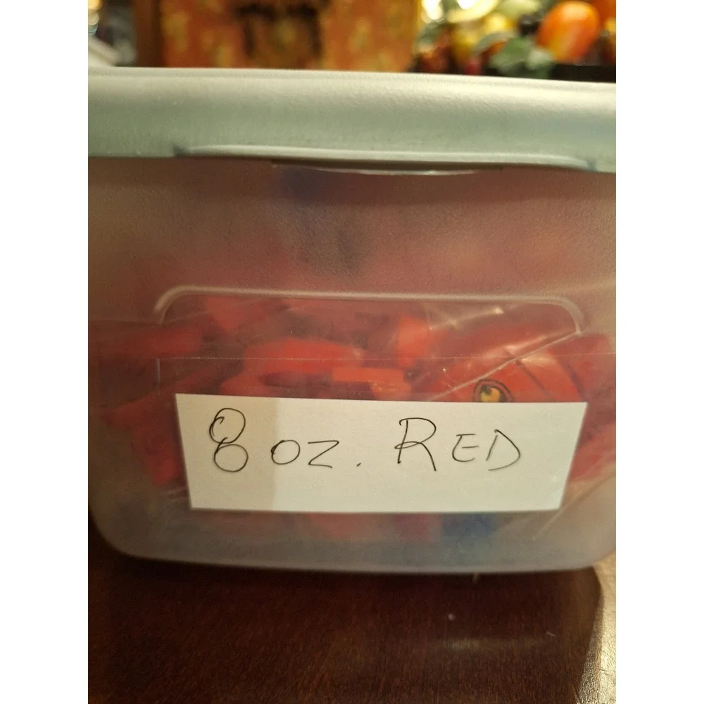 1/2 Pound Lot of LEGO Red Bulk Bricks and Specialty Pieces Assorted Mixed Parts